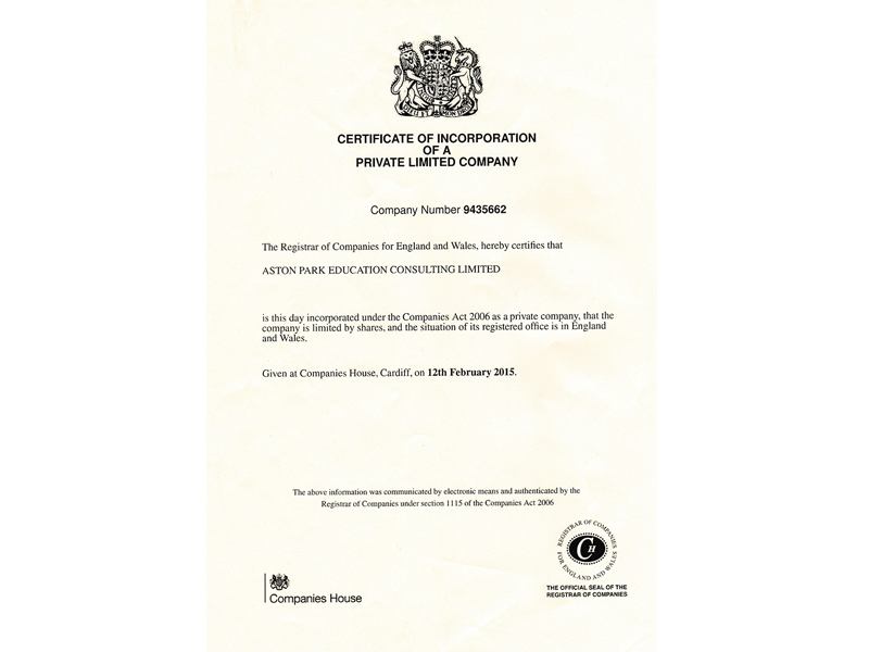 British Company licence